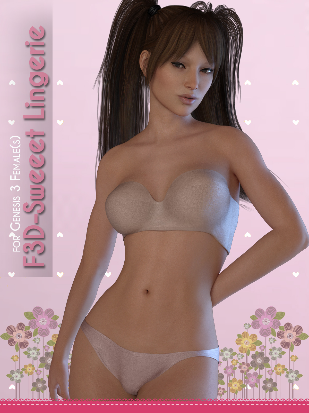 F3D-Sweet Lingerie for Genesis 3 Female(s) by: Fashionista 3D, 3D Models by Daz 3D