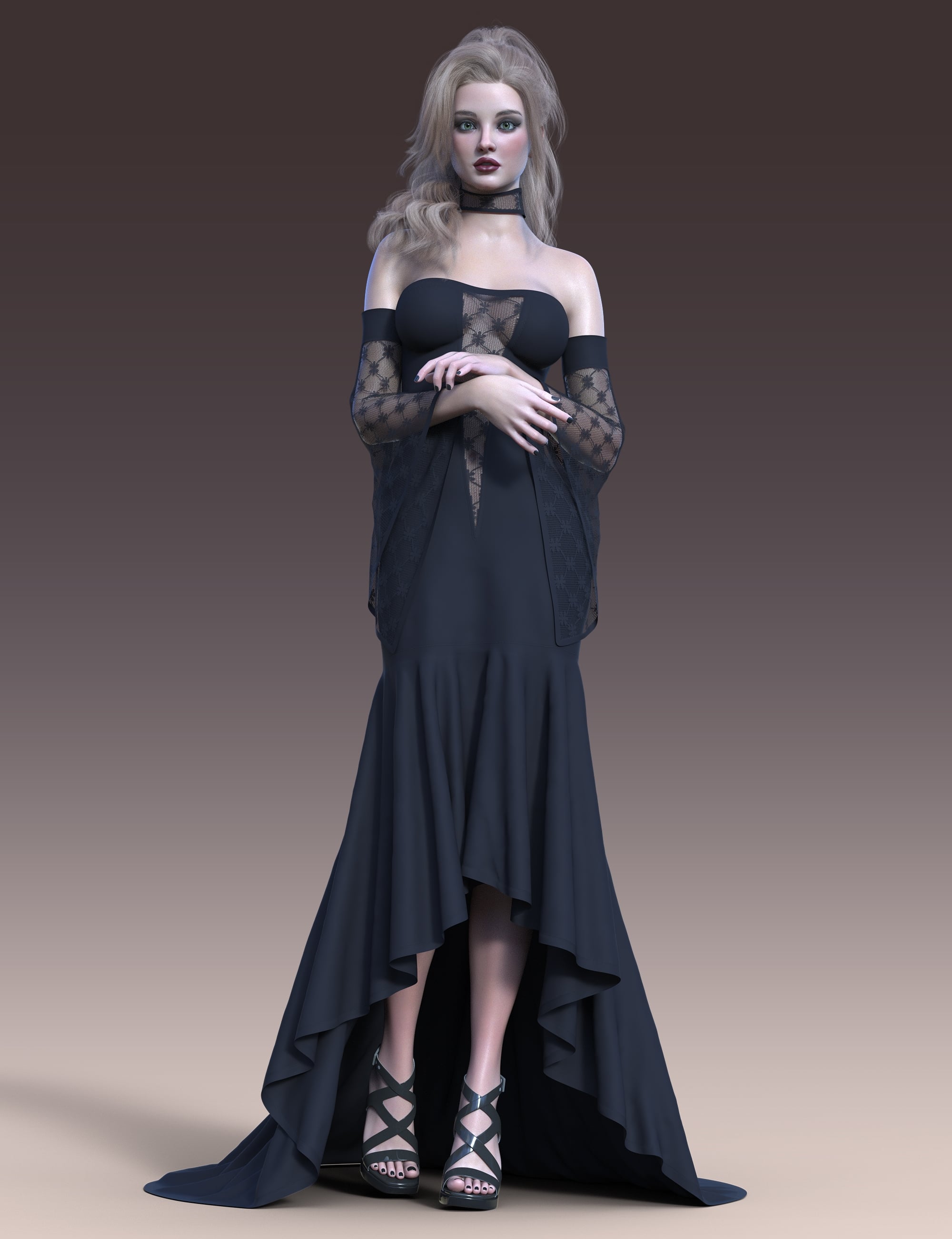 MbM dForce Wicked Dreams Outfit for Genesis 9 by: Heatherlly, 3D Models by Daz 3D