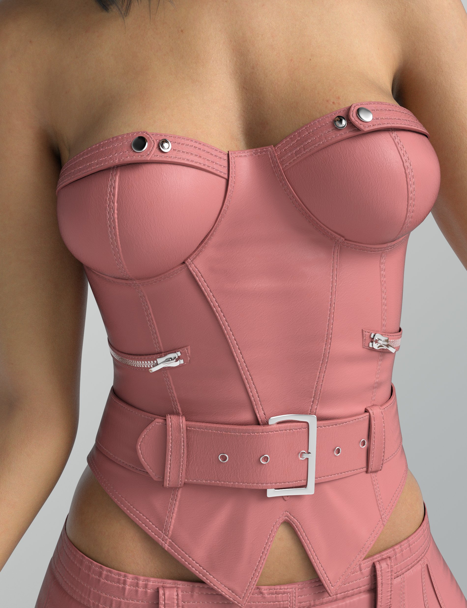 X-Fashion Dragohide Diva Outfit for Genesis 9 and 8, 8.1 Female