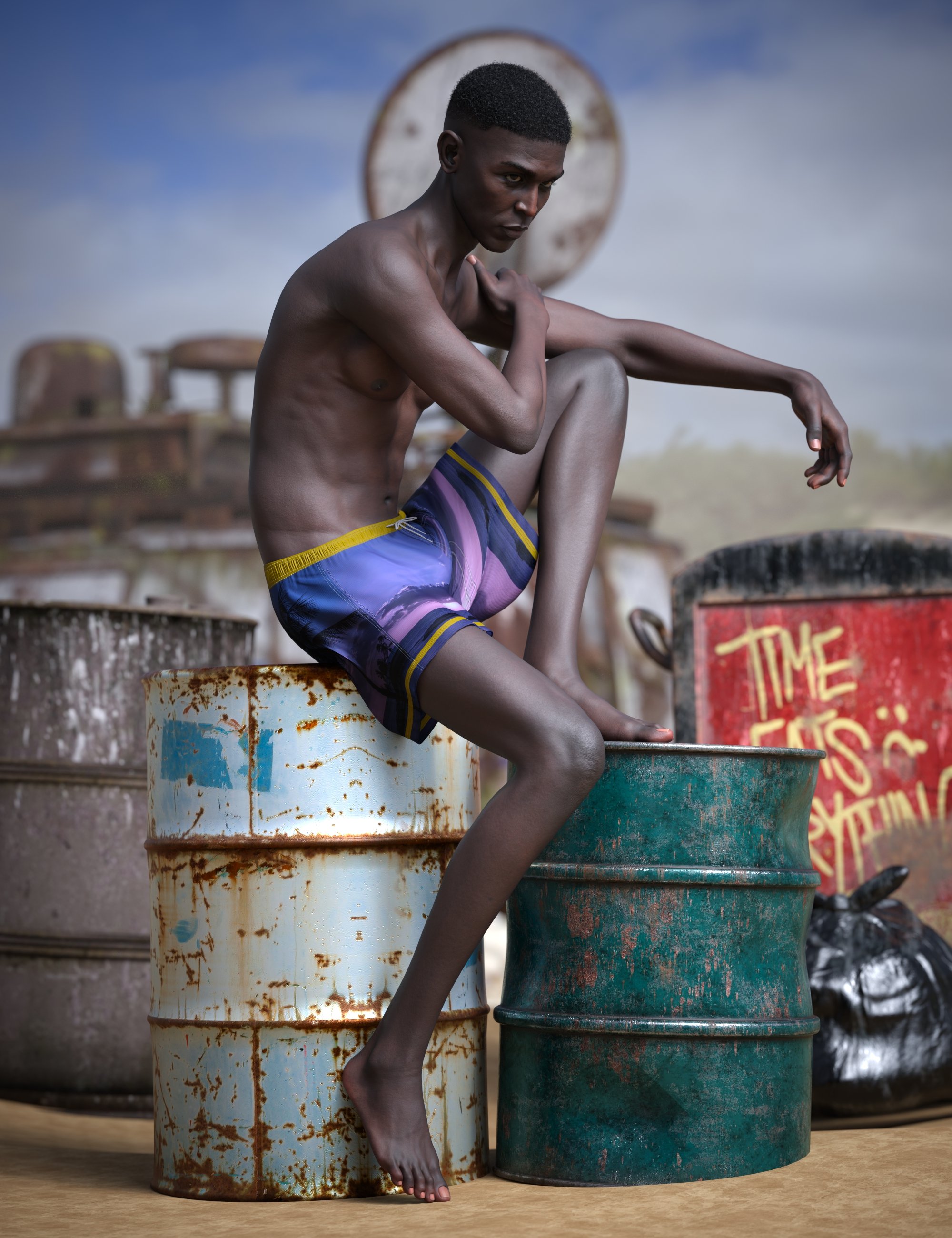 Bishop 9 Slim Body Shape Add-On by: , 3D Models by Daz 3D