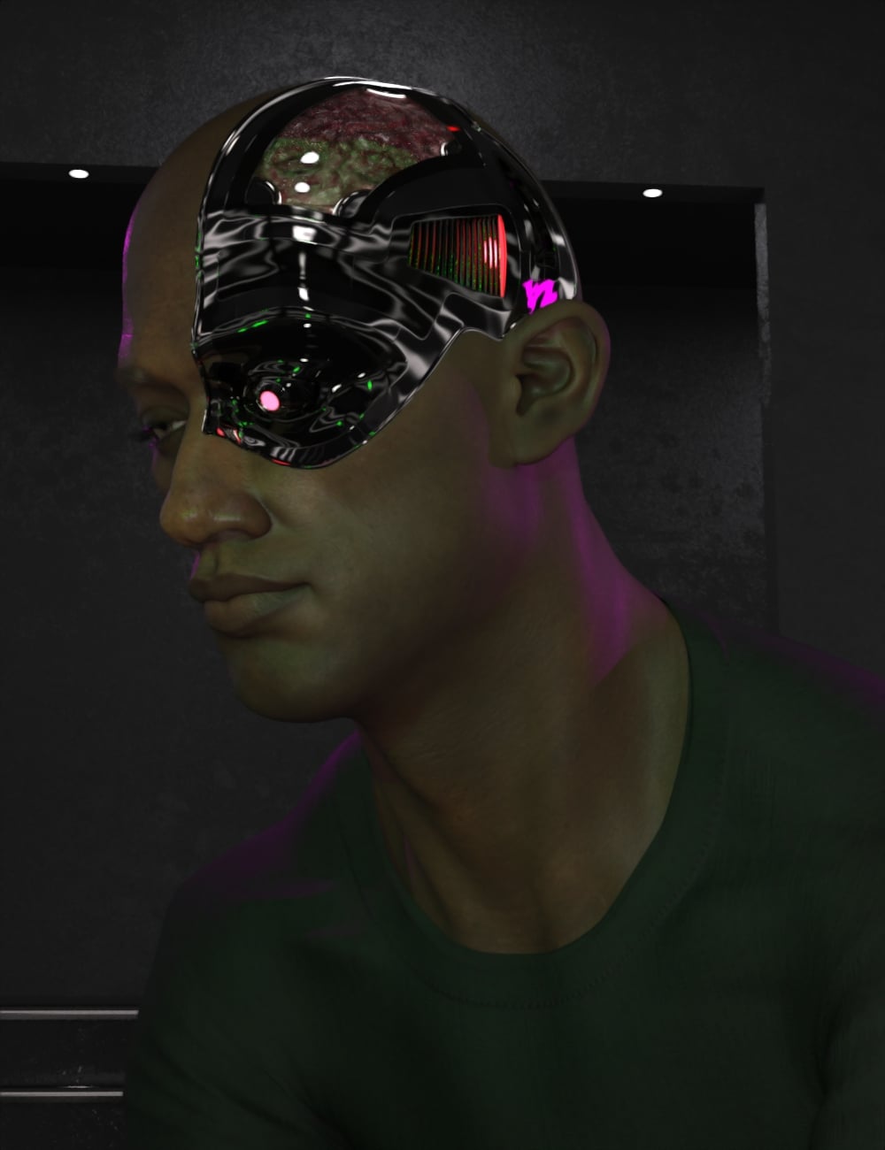 Cybernetic Head for Genesis 9 by: JSchaper, 3D Models by Daz 3D