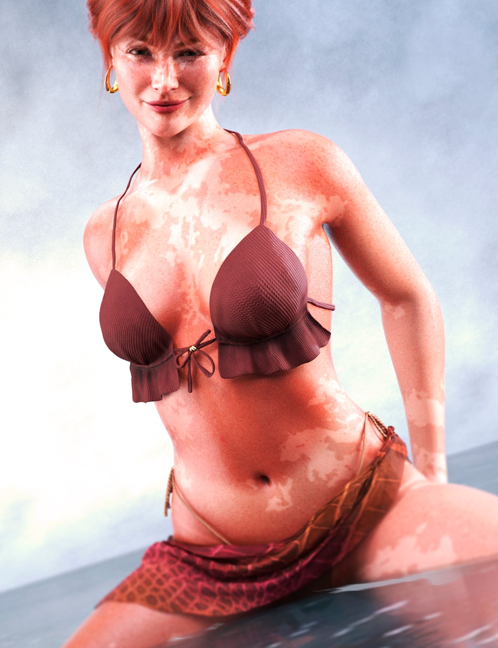dForce LA Sun Kissed Outfit for Genesis 9 and 8 Female by: Laia, 3D Models by Daz 3D