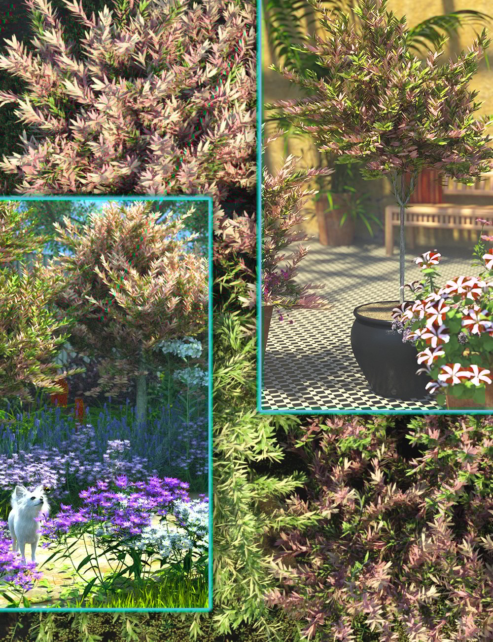 Low Res Flamingo Trees by: MartinJFrost, 3D Models by Daz 3D