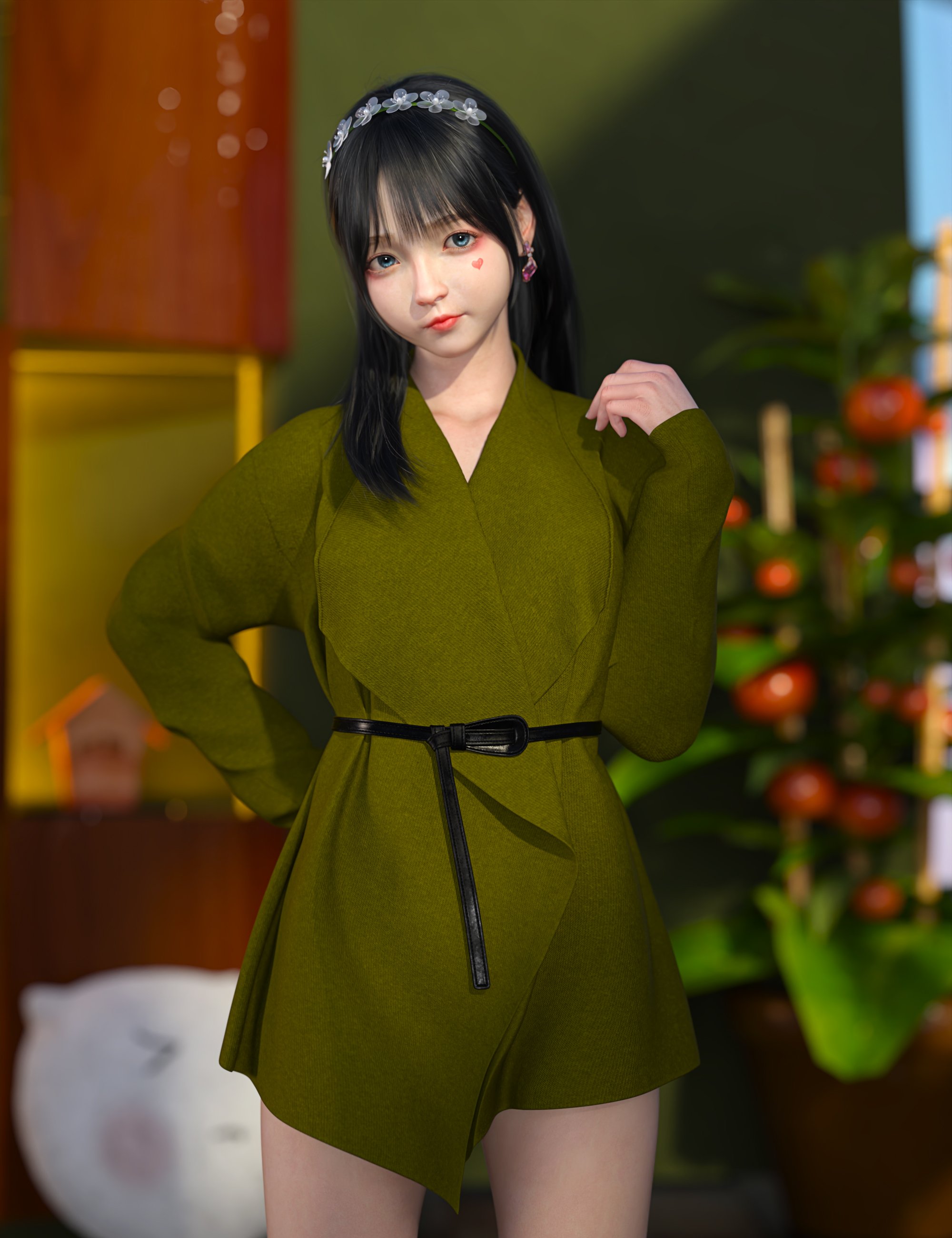 dForce SU Fashion Trench Coat for Genesis 9, 8.1, and 8 Female