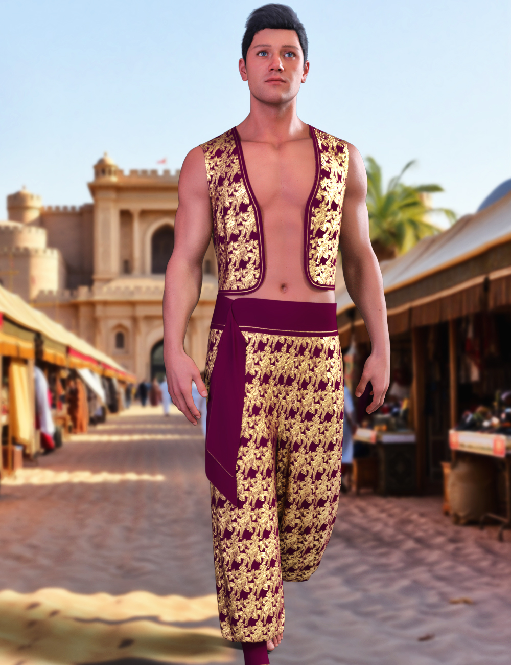 JMR dForce Arabian Costume for Genesis 9 and 8 Male