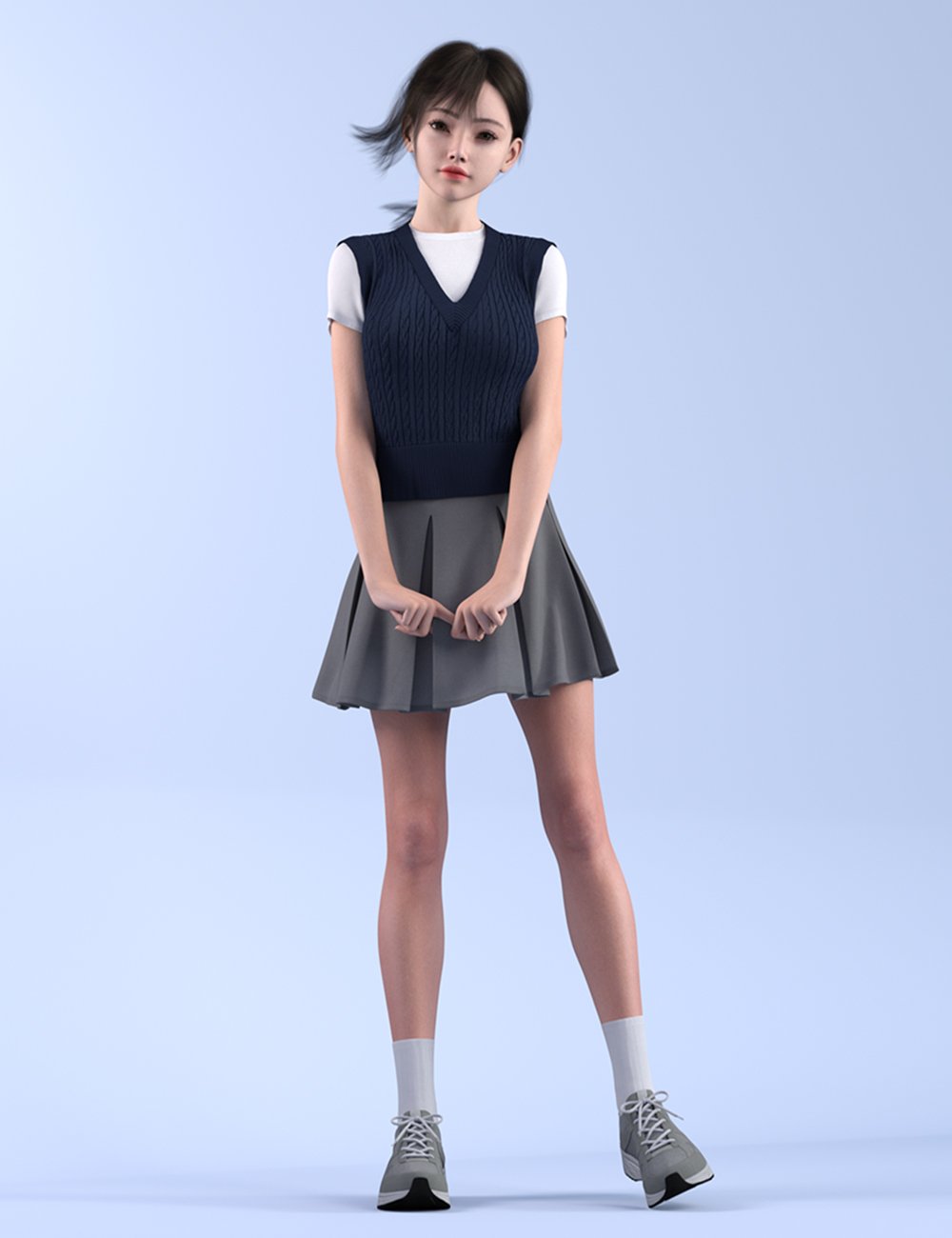 dForce HnC25 Knit Vest Code Outfits for Genesis 9