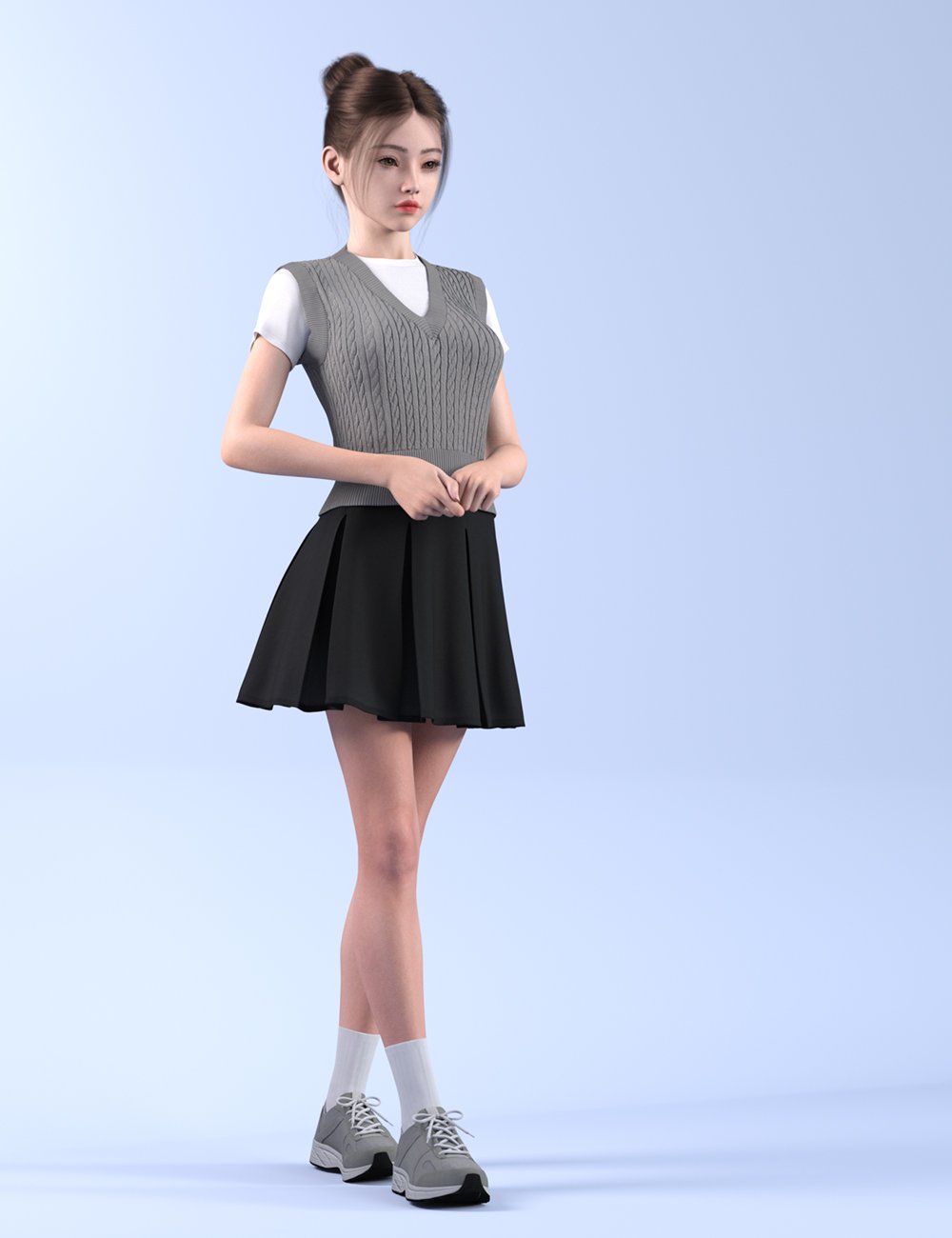 dForce HnC25 Knit Vest Code Outfits for Genesis 9