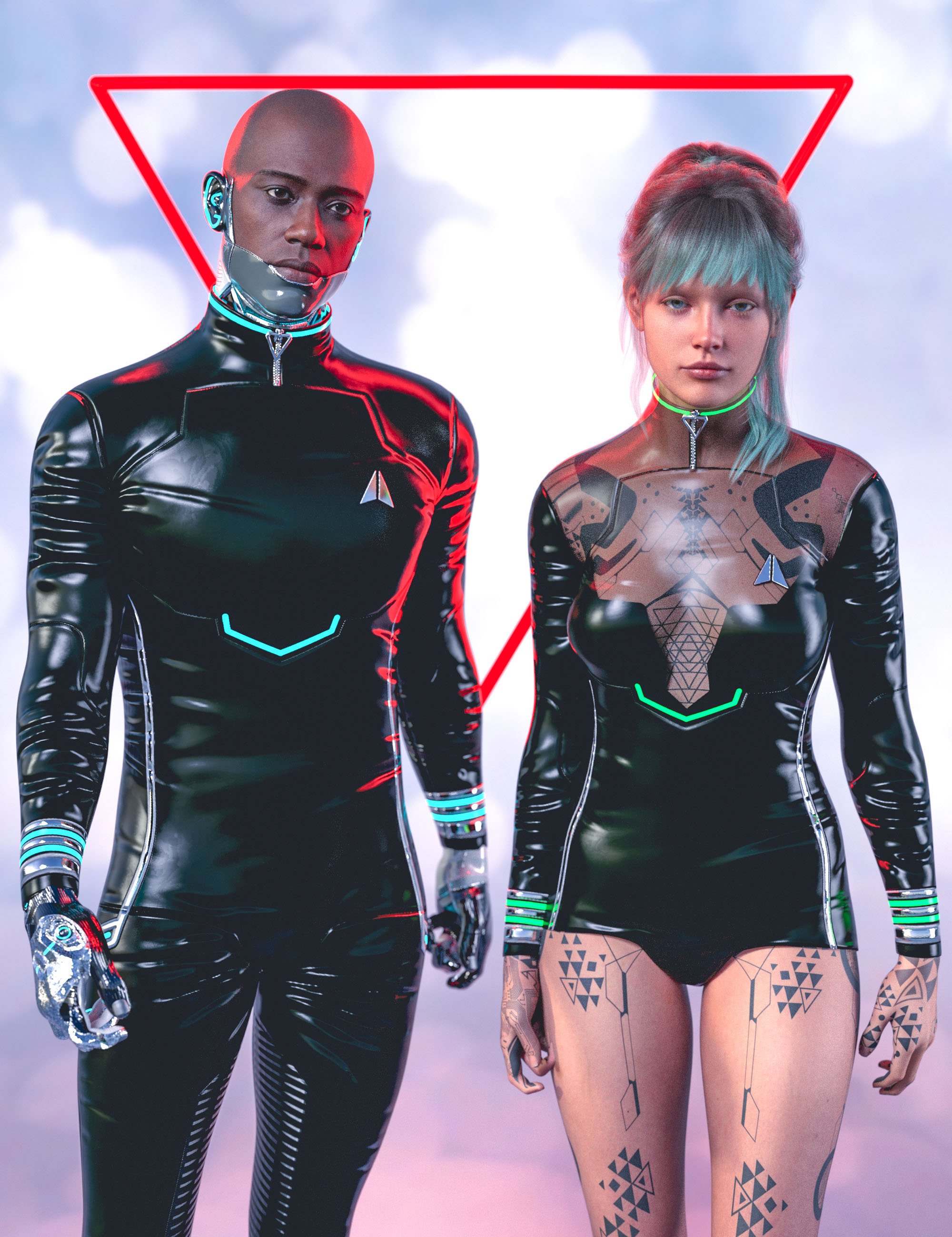Space Crew Outfit for Genesis 9 by: Demian, 3D Models by Daz 3D