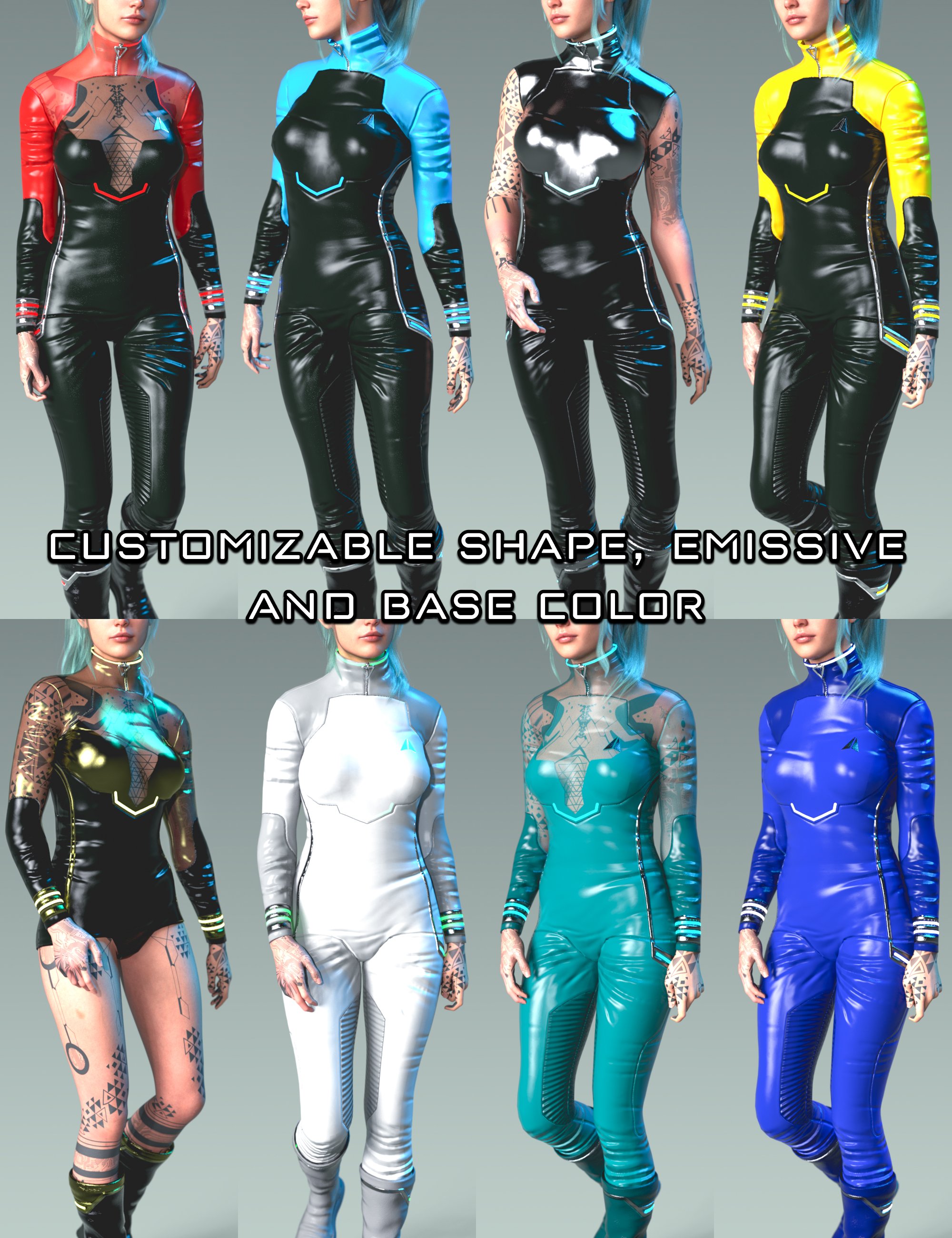Space Crew Outfit for Genesis 9 Texture Expansion