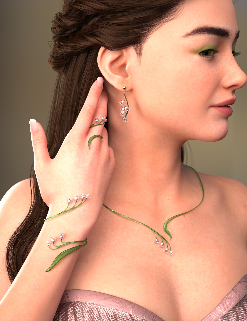 TMD Lilion Jewelry for Genesis 9 by: TMDesign, 3D Models by Daz 3D