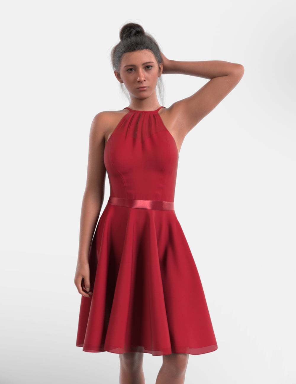 XYZ Wang and dForce AK Charming Hair for Genesis 9 by: Art KenXYZ, 3D Models by Daz 3D