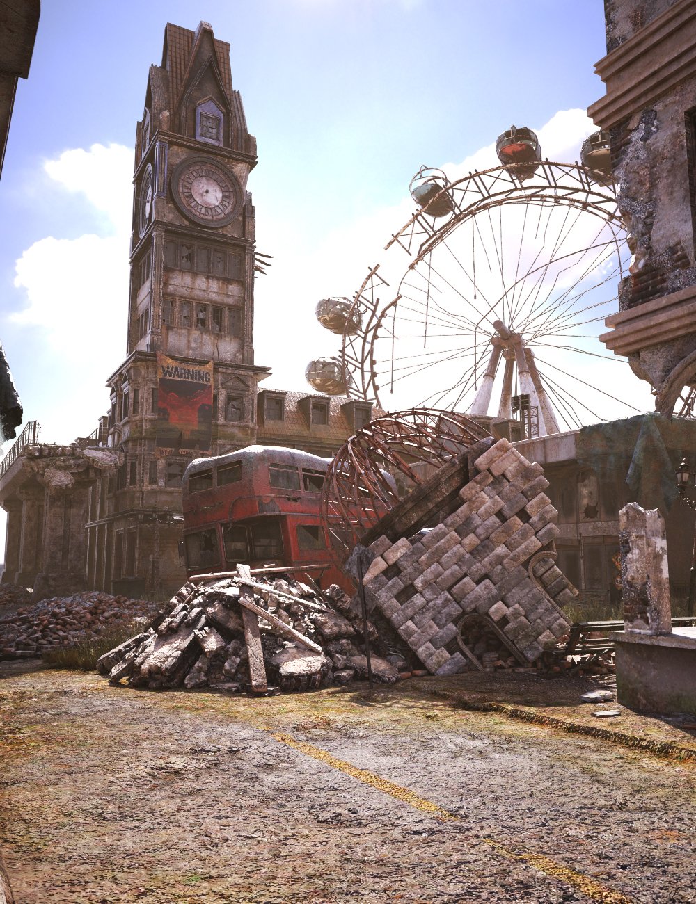 XI Zombie Apocalypse London by: Xivon, 3D Models by Daz 3D