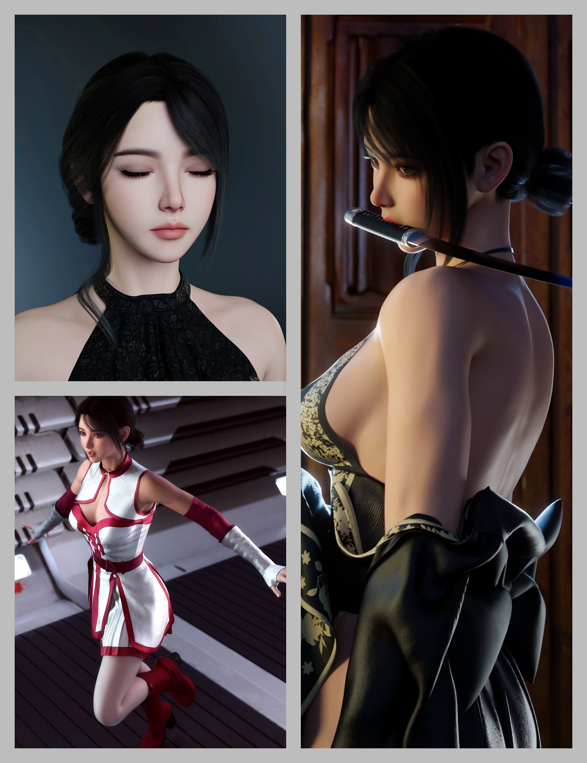 Noki Lorien HD for Genesis 9 Bundle by: tentmanNoki Saki, 3D Models by Daz 3D