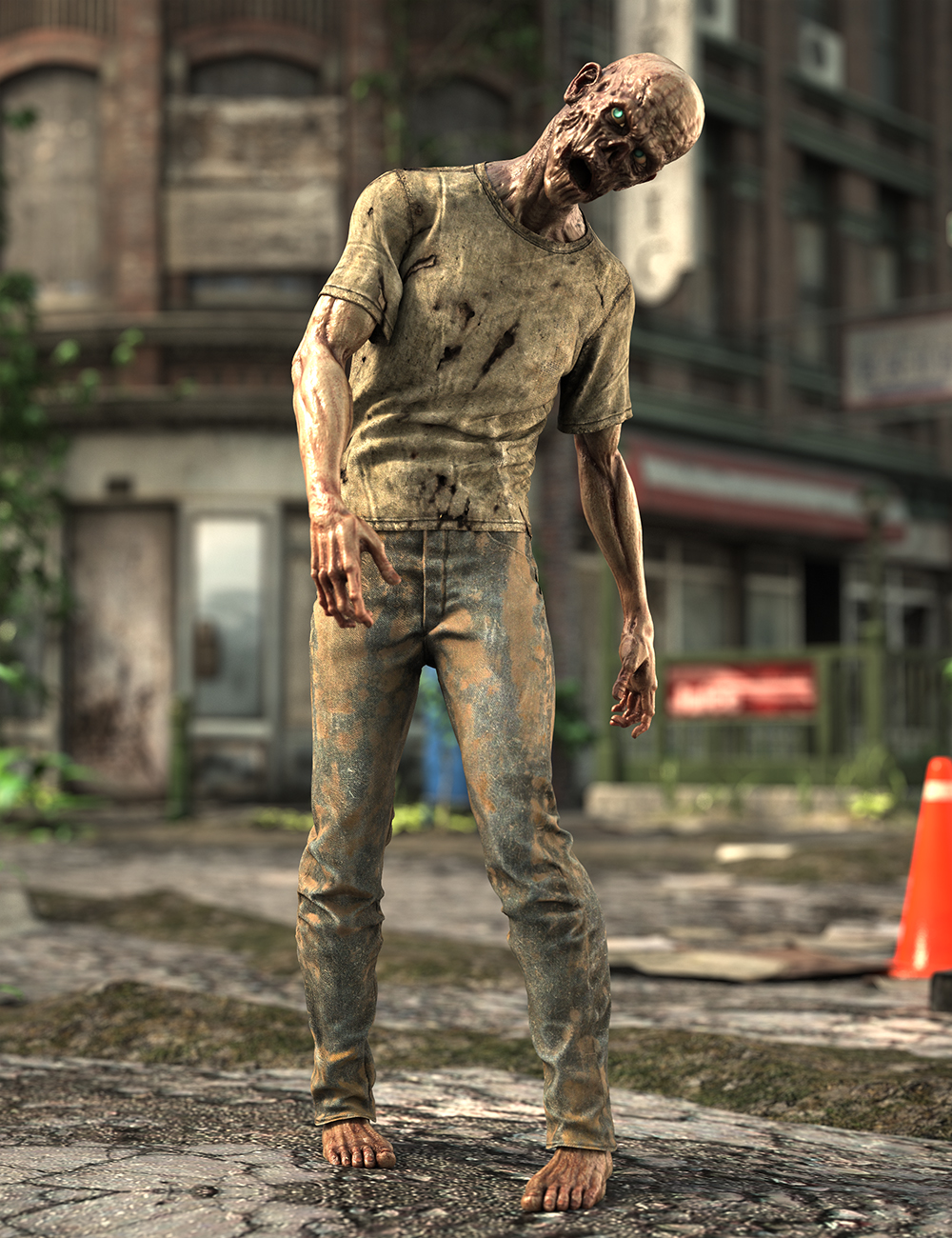 Long Time Dead: Zombie Character and Clothes for Genesis 9 by: Luthbel, 3D Models by Daz 3D