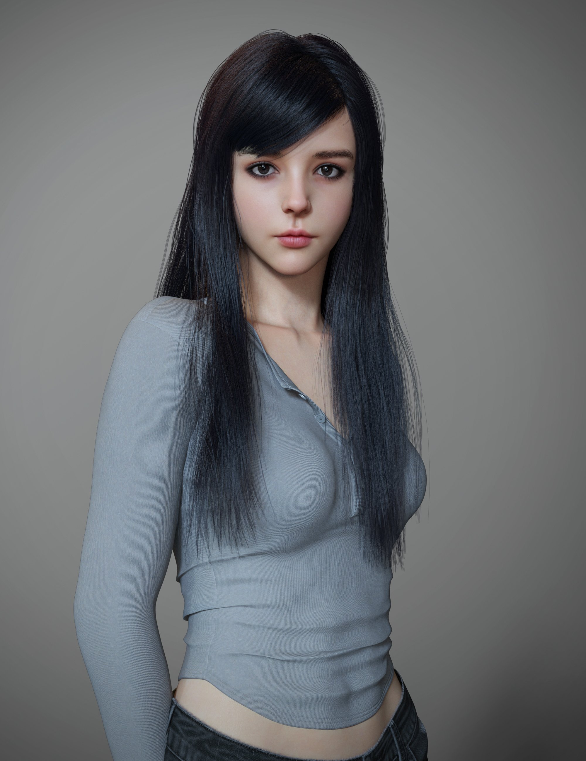 dForce Elegant Long Hair for Genesis 9
