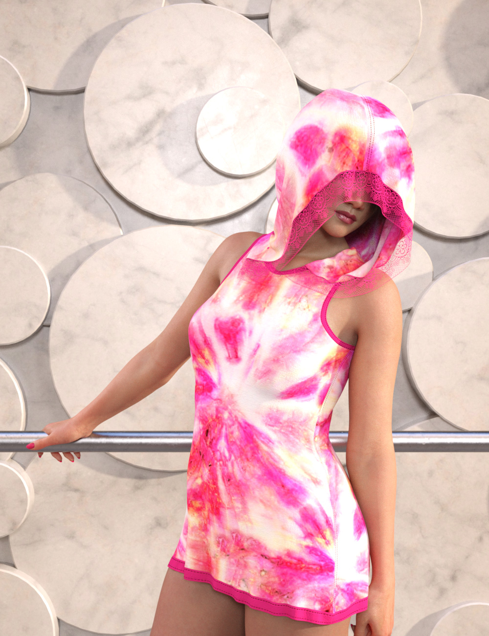 DNA dForce Robyn Hoody for Genesis 9 and 8 Female by: Donnena, 3D Models by Daz 3D