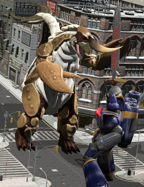 Monster Maul Kaiju Add Ons by: Valandar, 3D Models by Daz 3D