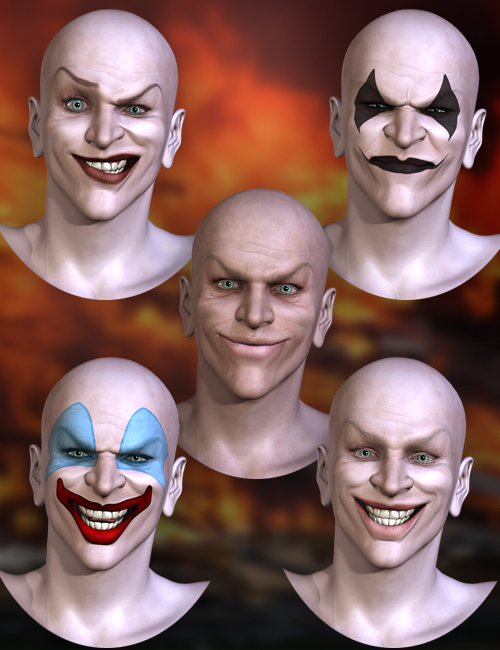 The Clown Clan by: RawArt, 3D Models by Daz 3D