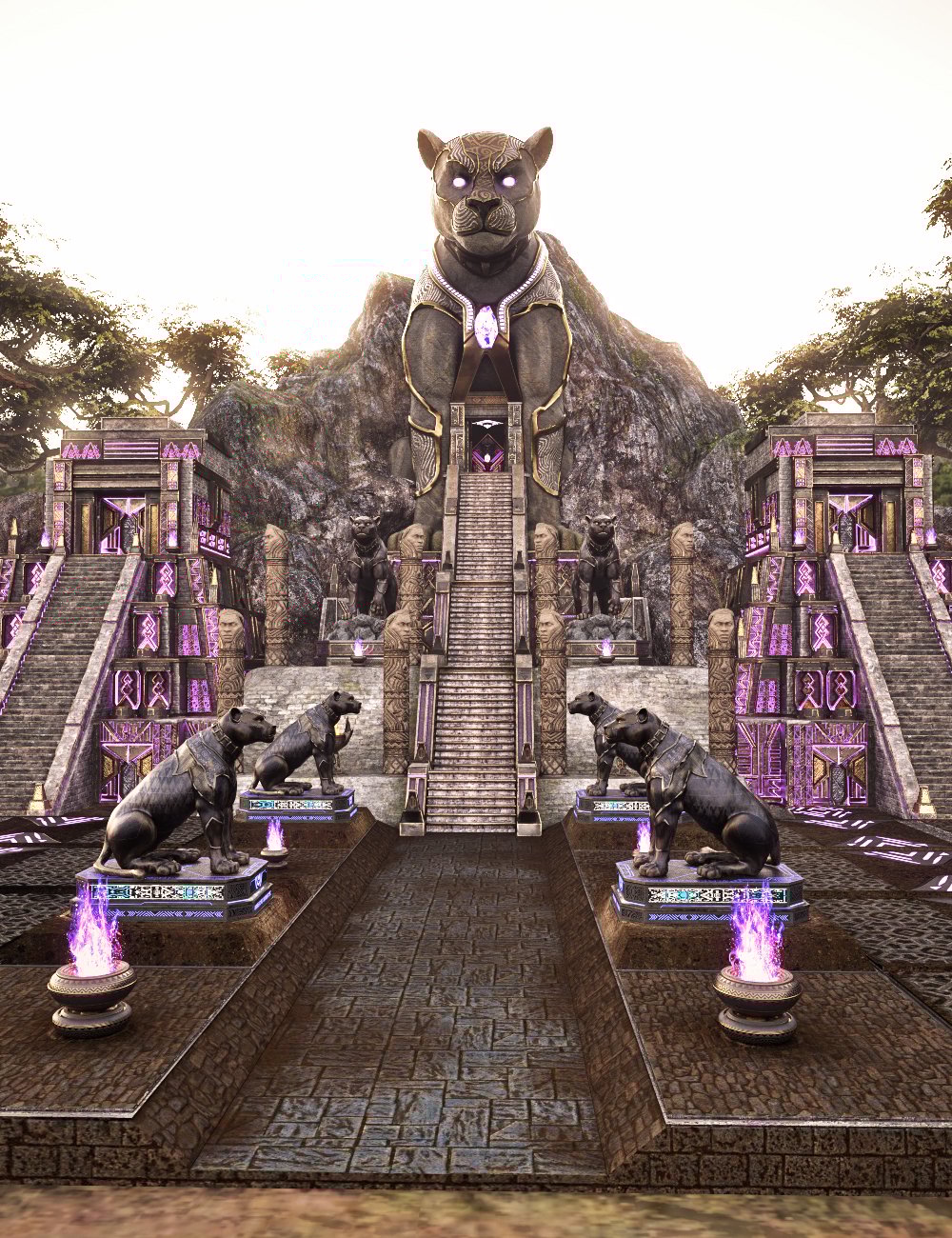 XI Futuristic African Temple by: Xivon, 3D Models by Daz 3D