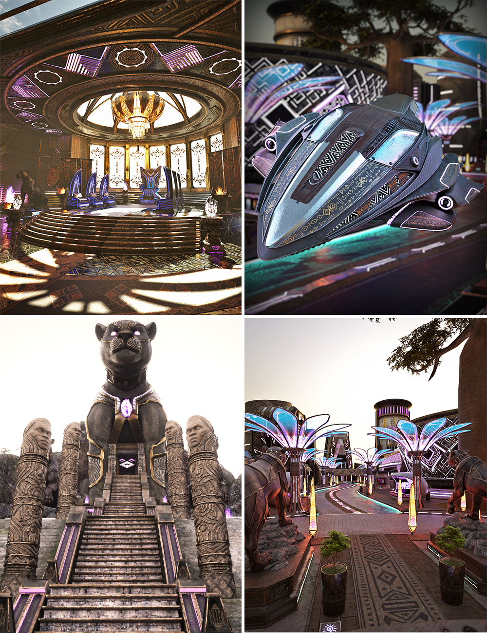 XI Futuristic African Bundle by: Xivon, 3D Models by Daz 3D