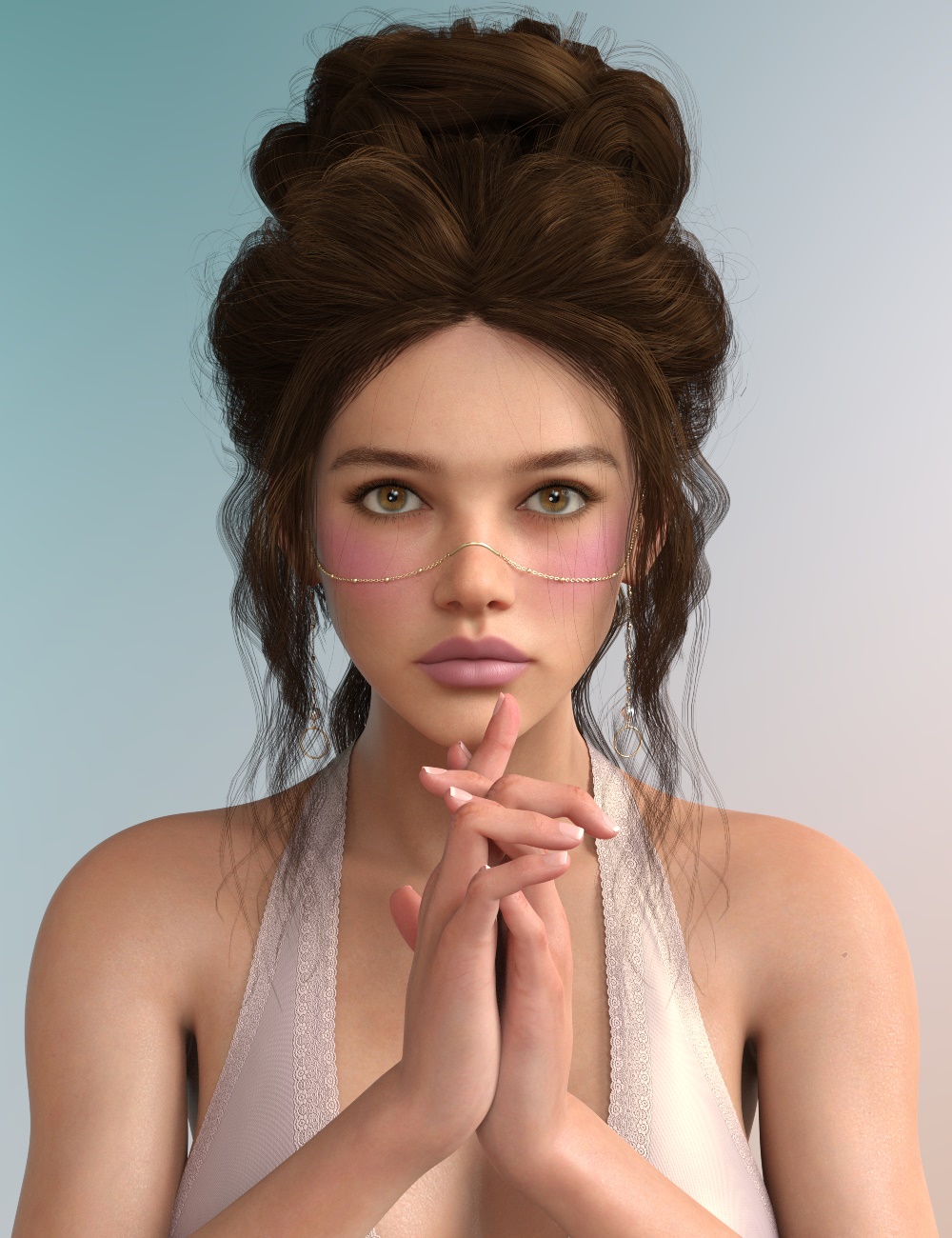 L3D Quick Click Sunday Hair Shapes by: LUNA3D, 3D Models by Daz 3D