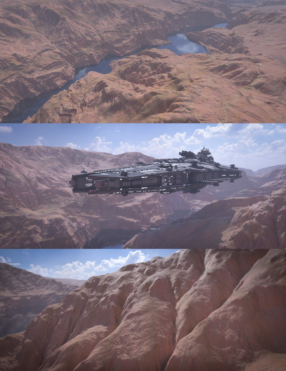 Aerial Canyon Scenery