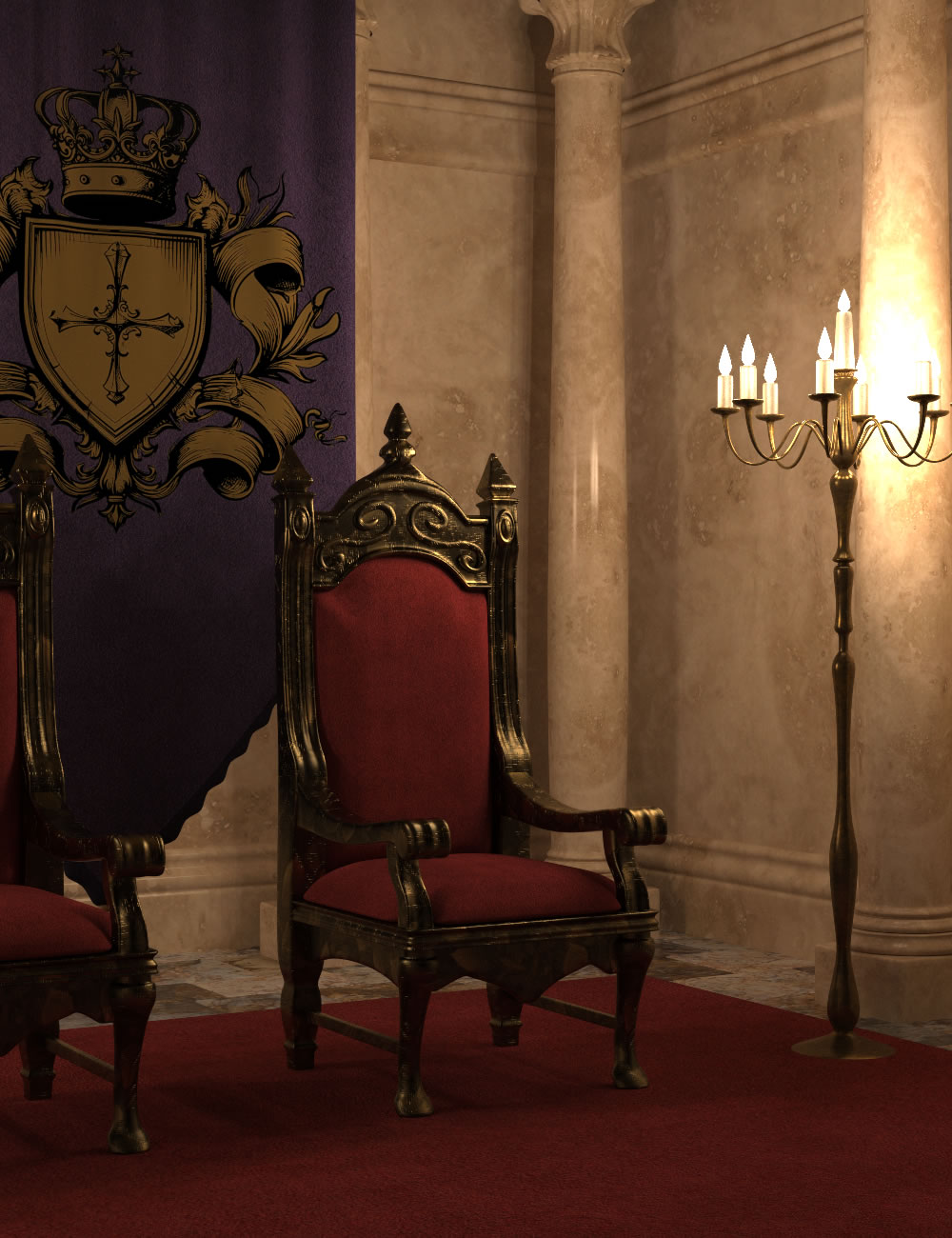 Hanging Out Throne Room | Daz 3D