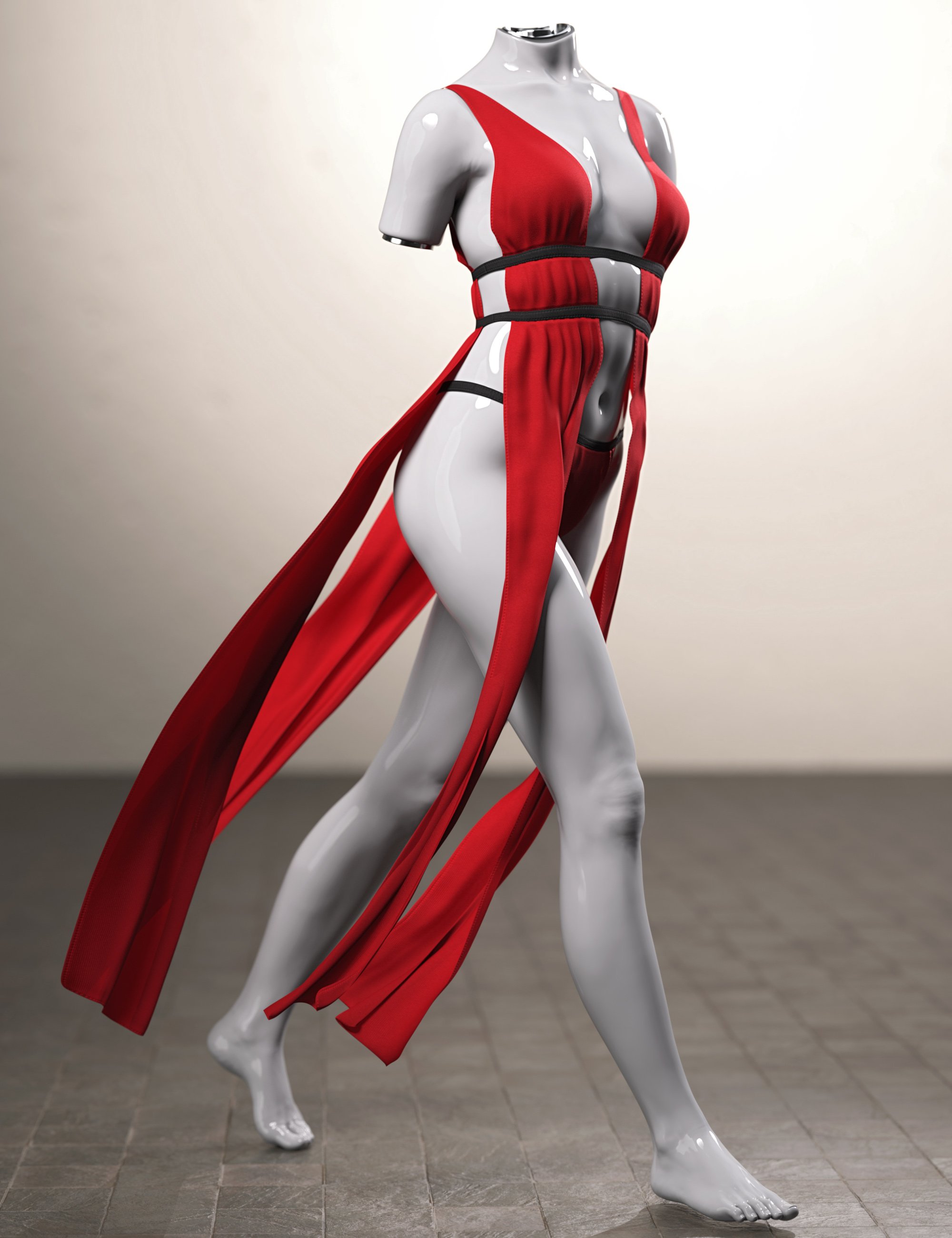 dForce Double Loin Dress for Genesis 9