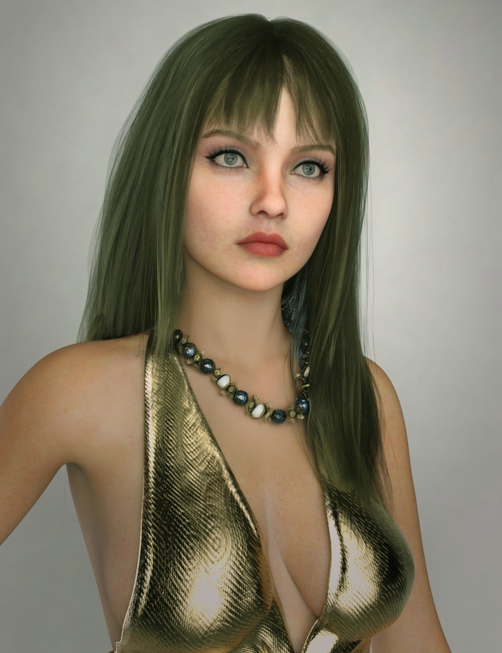 CS dForce Straight Bangs for Genesis 9 by: Second-CircleCleric, 3D Models by Daz 3D
