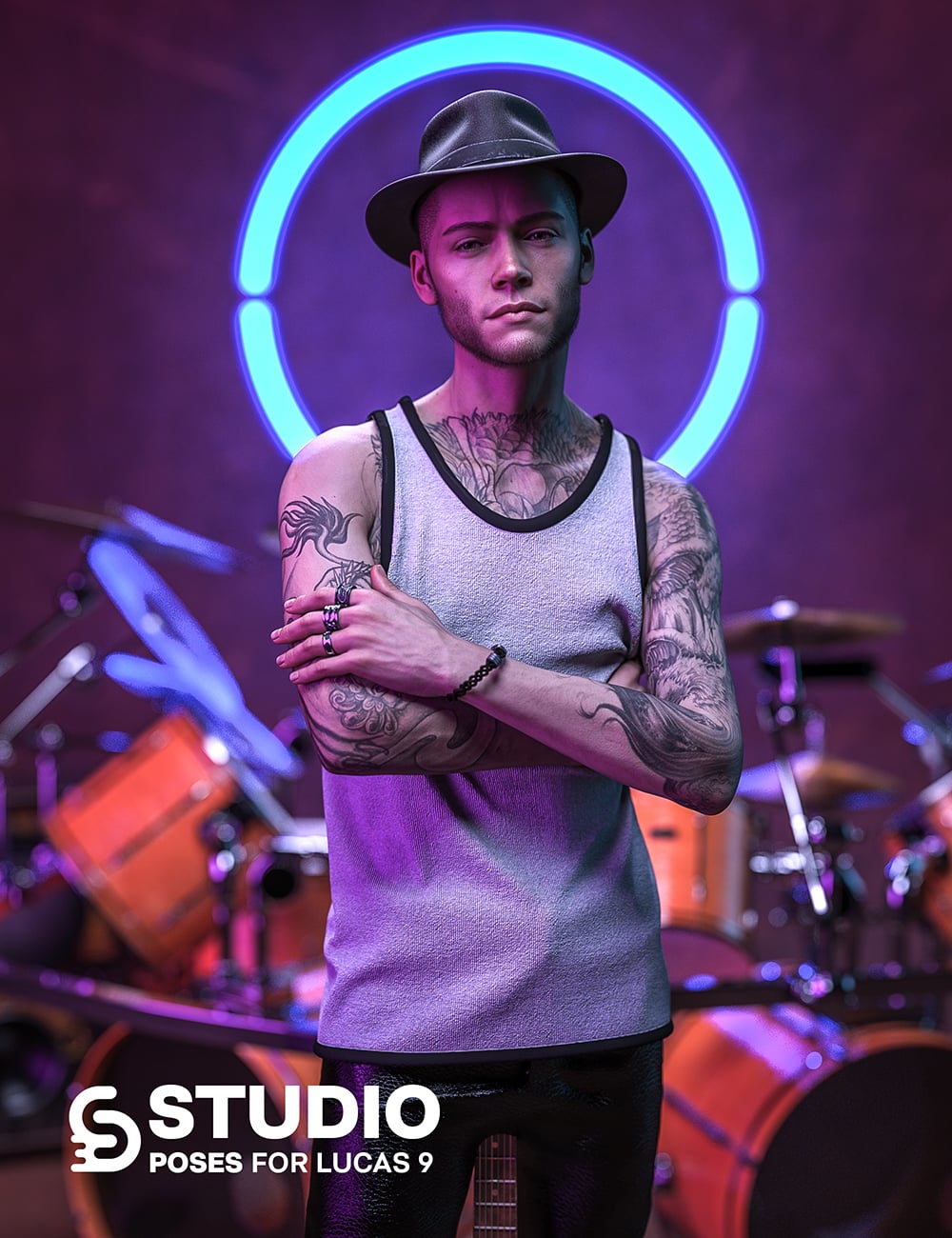 Studio Poses for Lucas 9 by: Shimuzu, 3D Models by Daz 3D