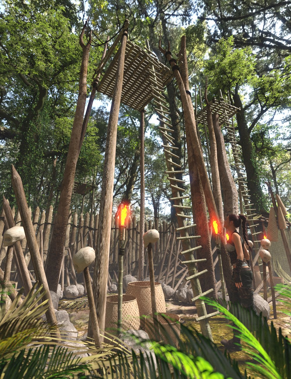 Jungle Watchtowers 1 Jungle Watchtowers 1 by: Enterables, 3D Models by Daz 3D