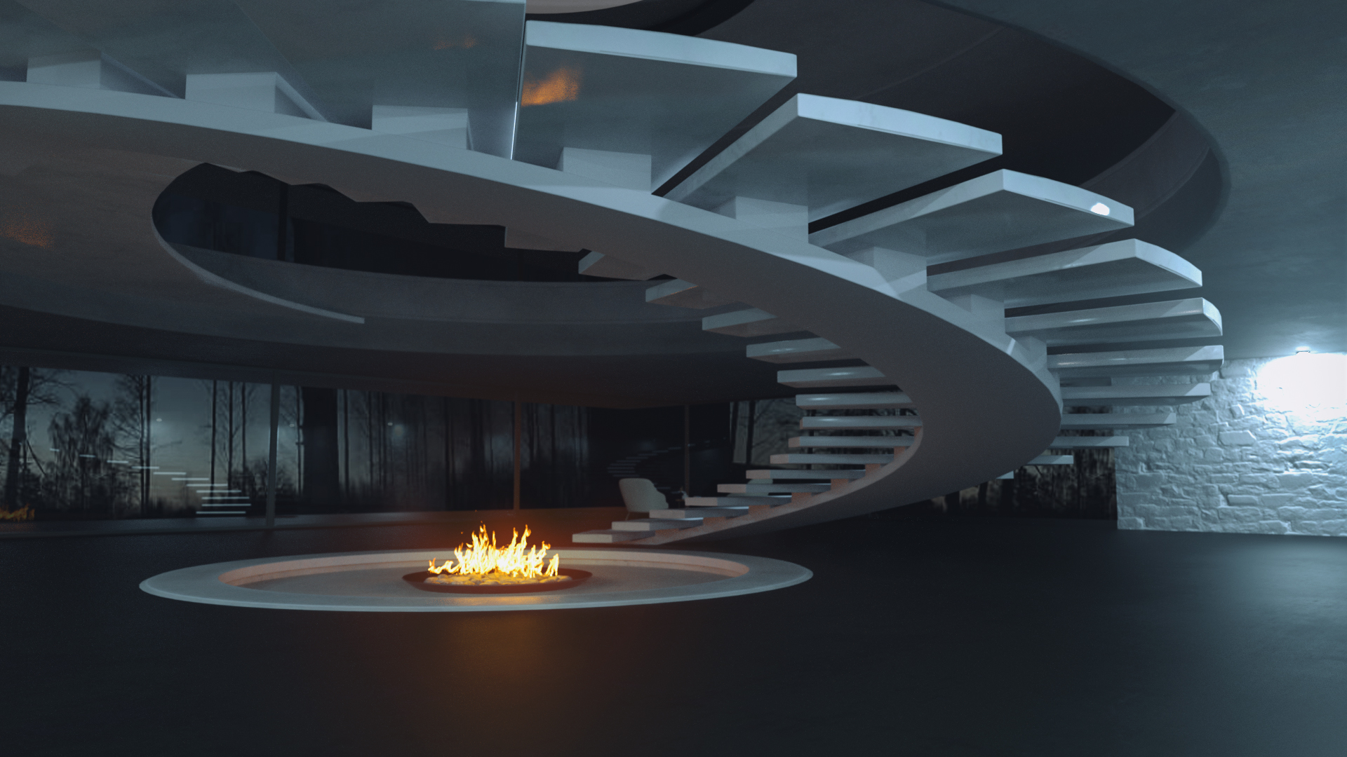 CRS02 Spiral Stairs Room