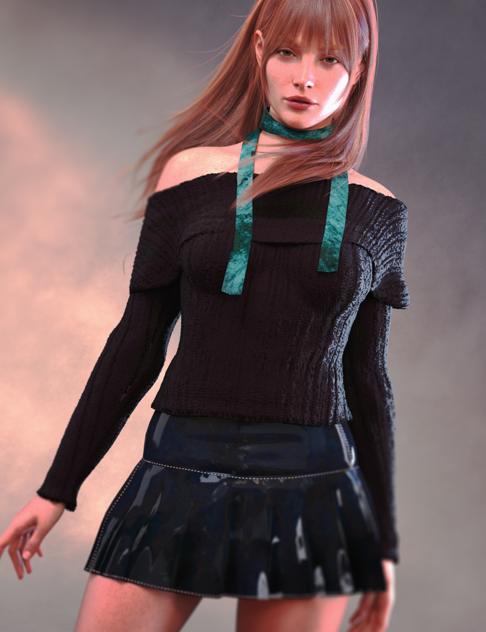 dForce LA Cozy Day Outfit for Genesis 9 and 8 Female