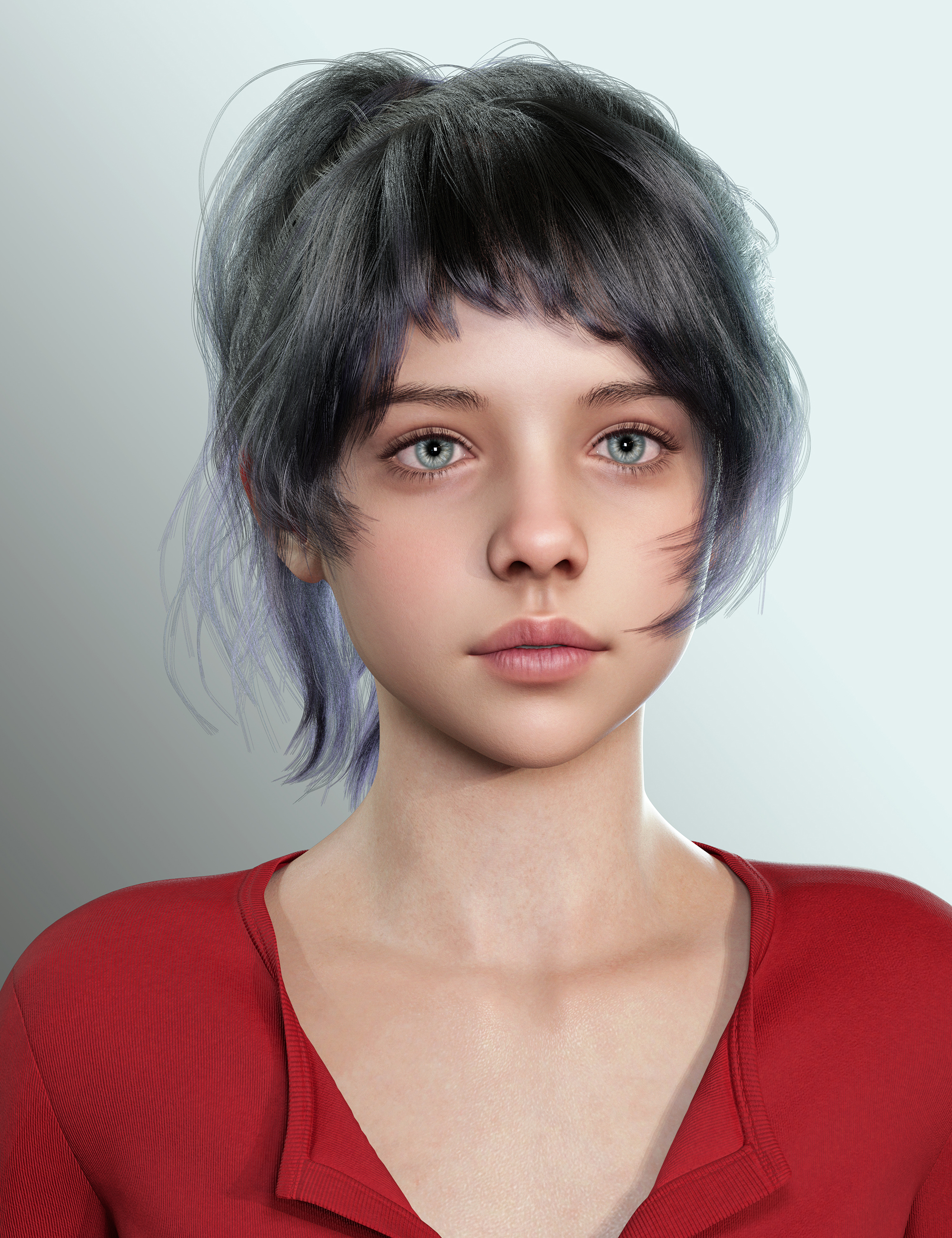 dForce Lively Ponytail Hair for Genesis 9