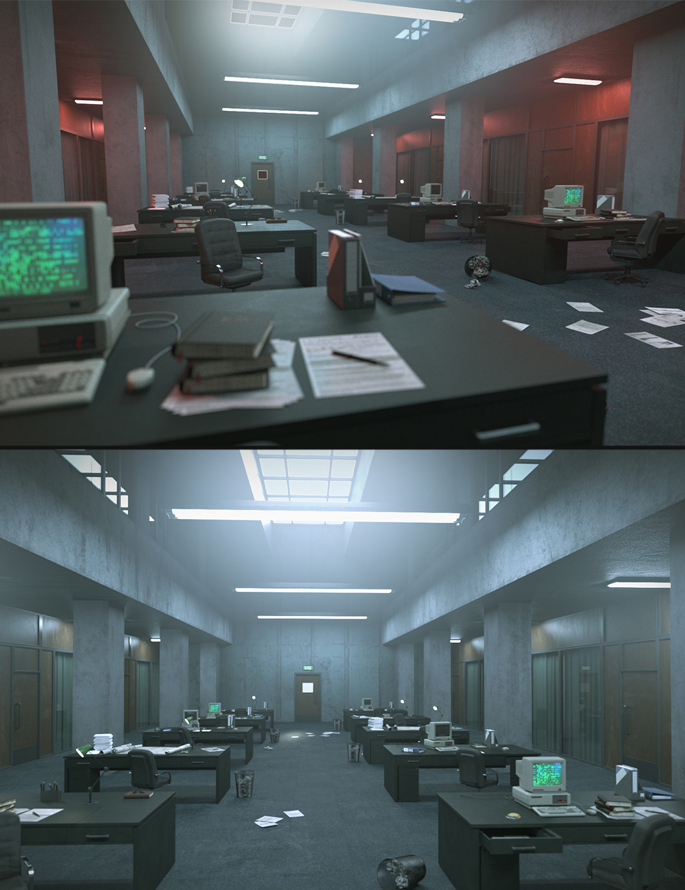 Military Office Hall Scene