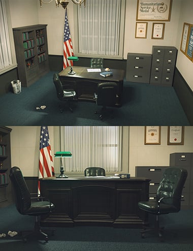 Military Office Room Scene | Daz 3D