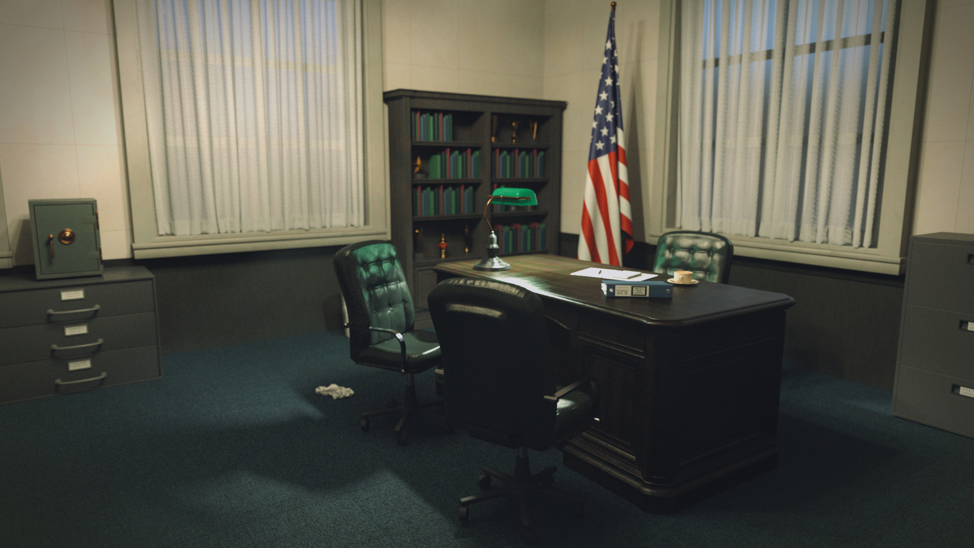Military Office Room Scene | Daz 3D