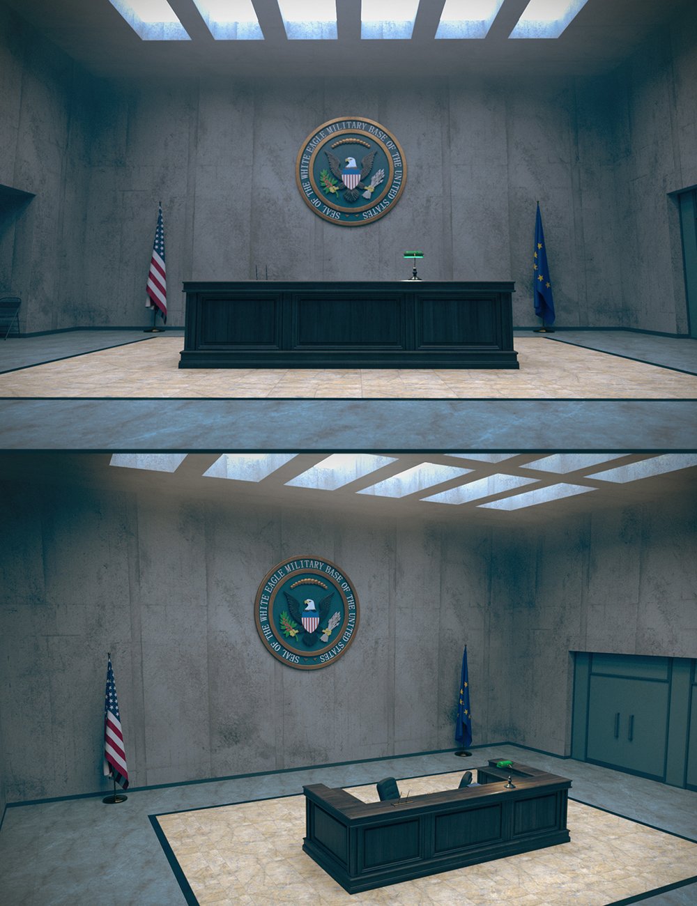 Military Reception Room Scene