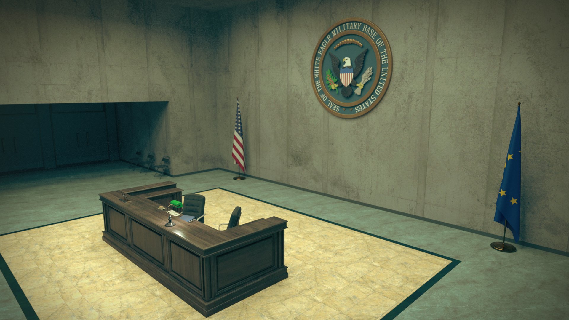 Military Reception Room Scene