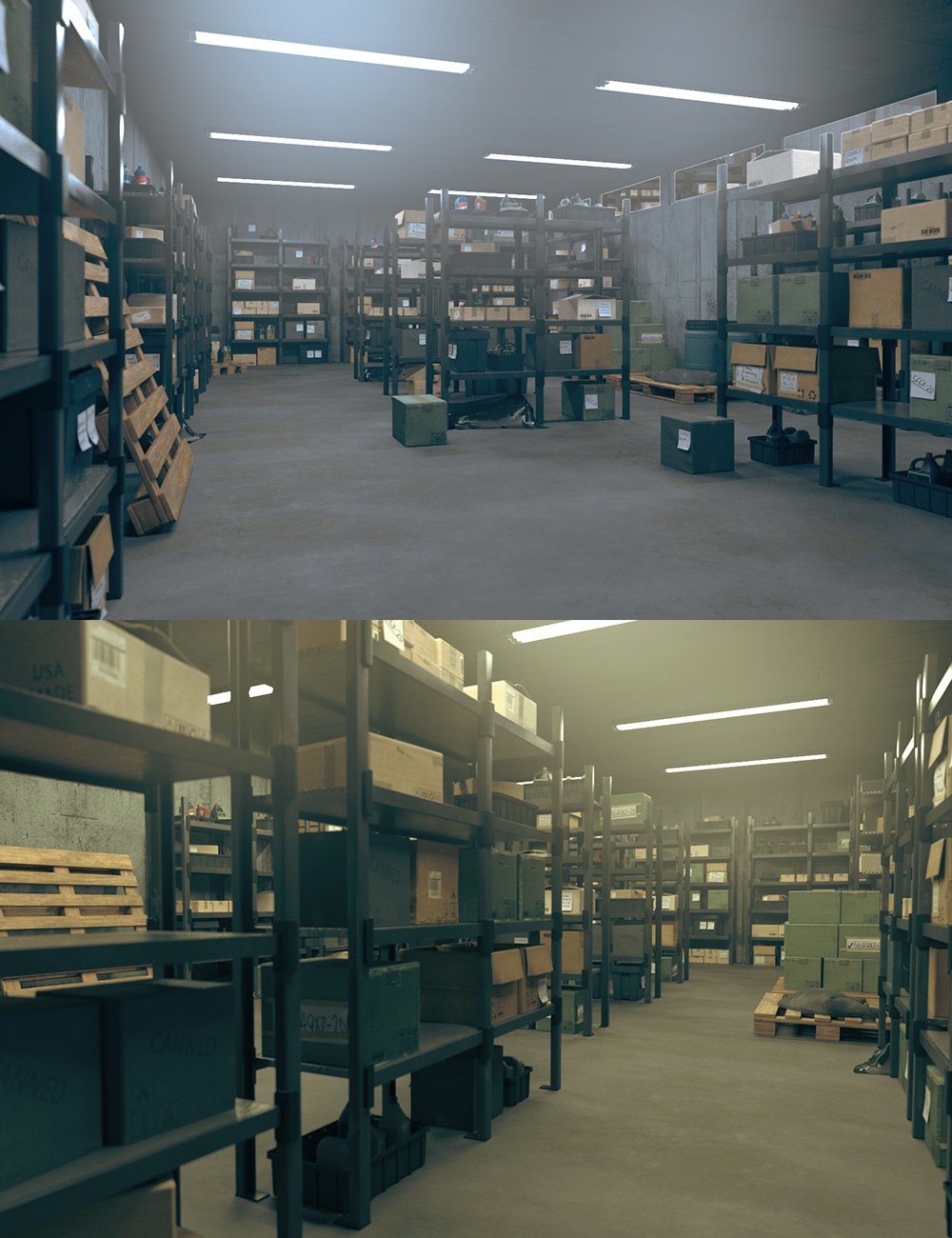 Military Storage Room Scene