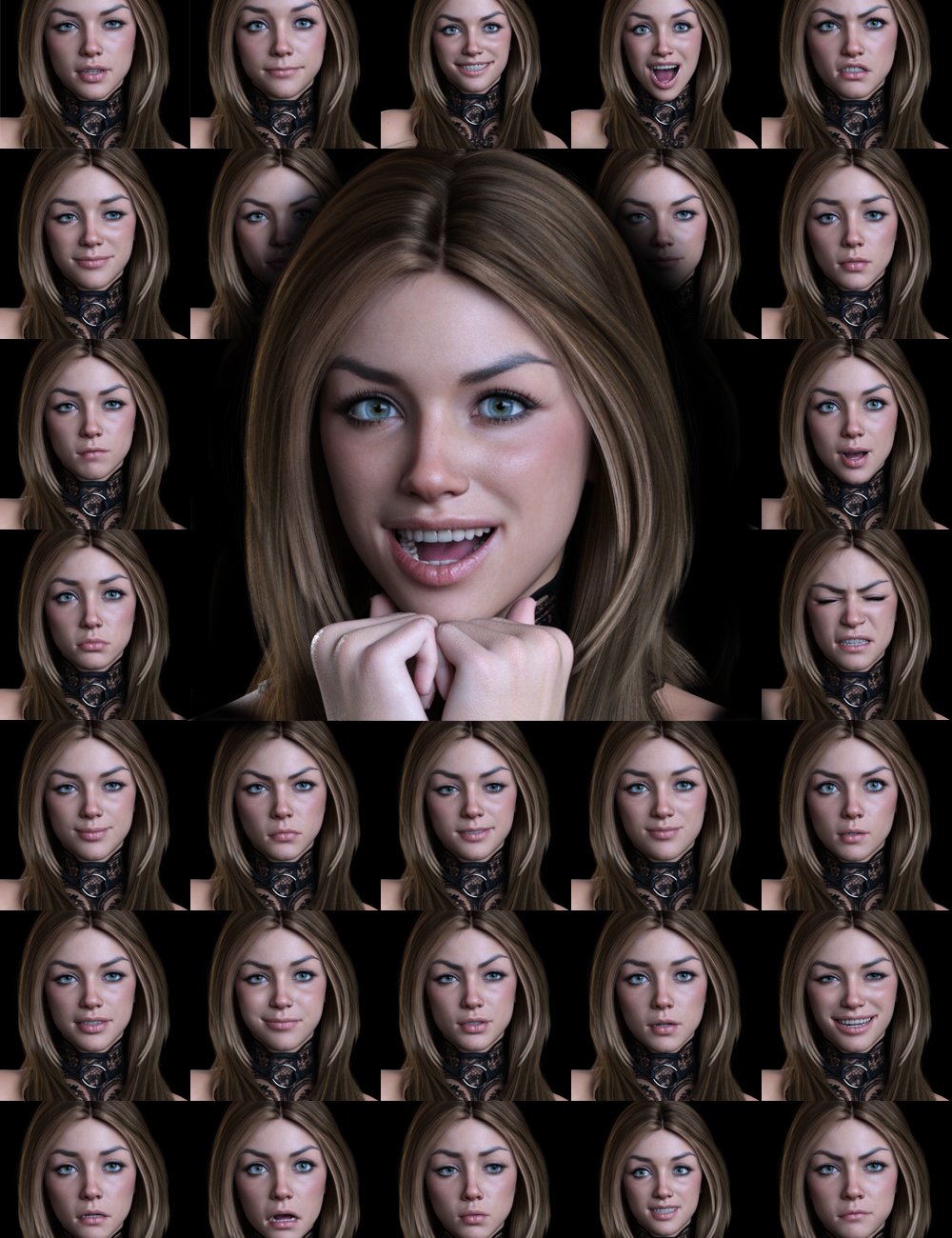 P3D 100 Natural Expressions Mega Pack 2 for Genesis 9