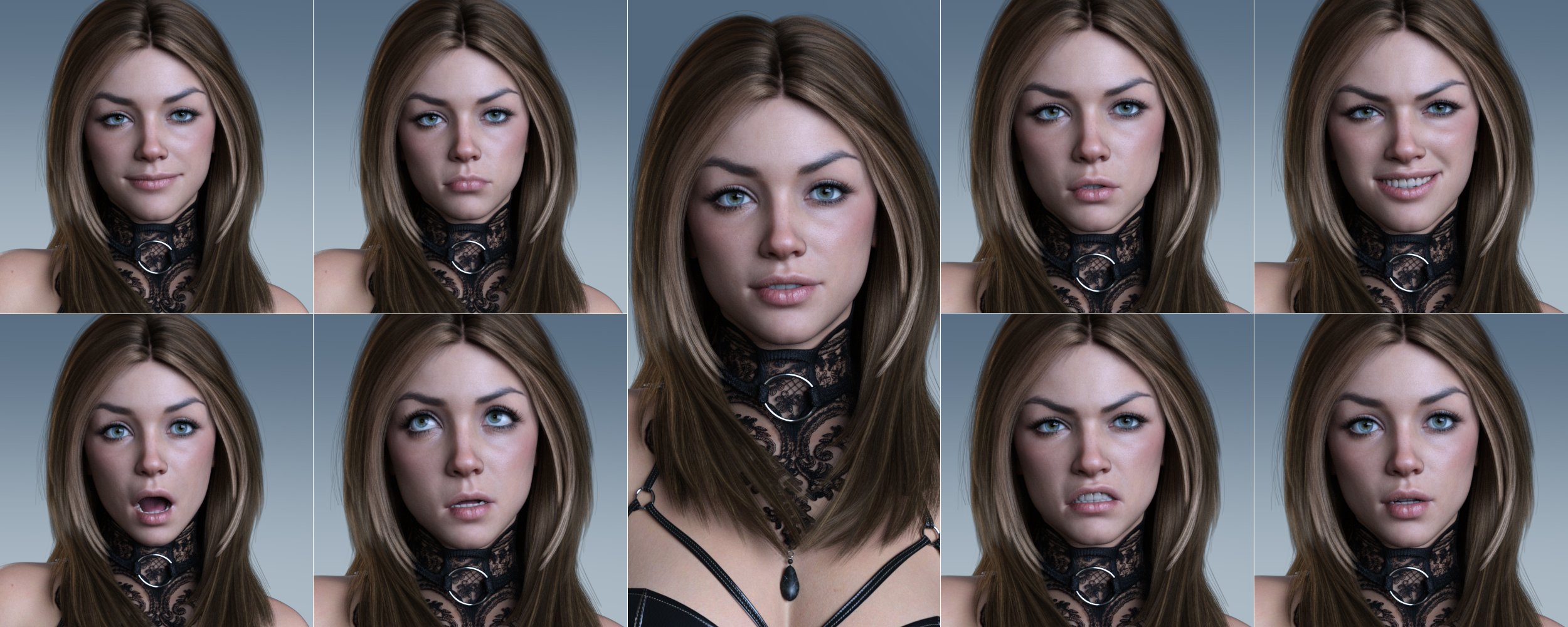 P3D 100 Natural Expressions Mega Pack 2 for Genesis 9