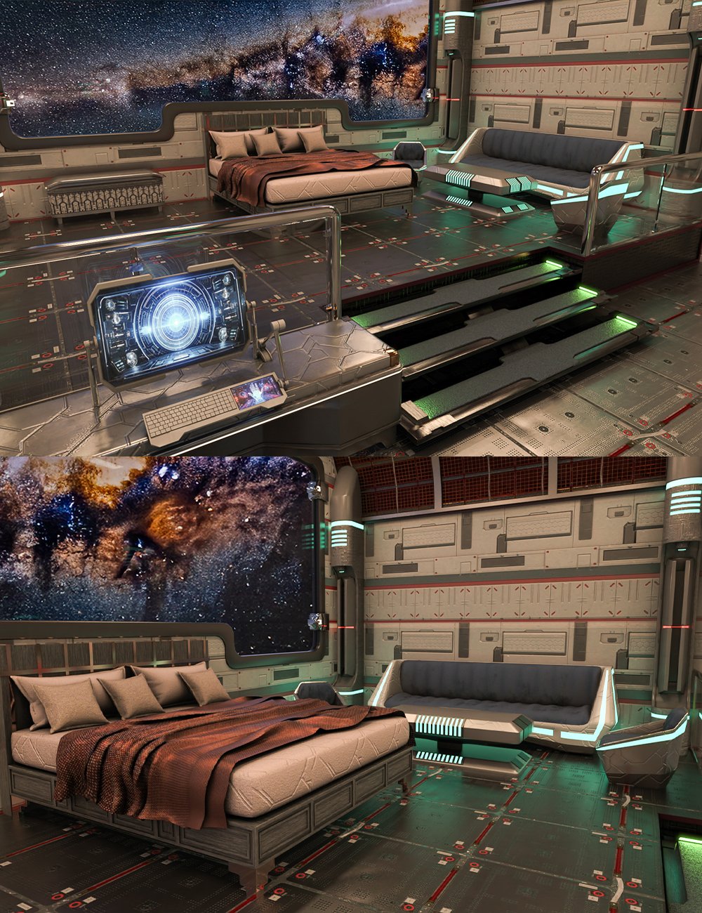 Captain Space Bedroom by: Tesla3dCorp, 3D Models by Daz 3D