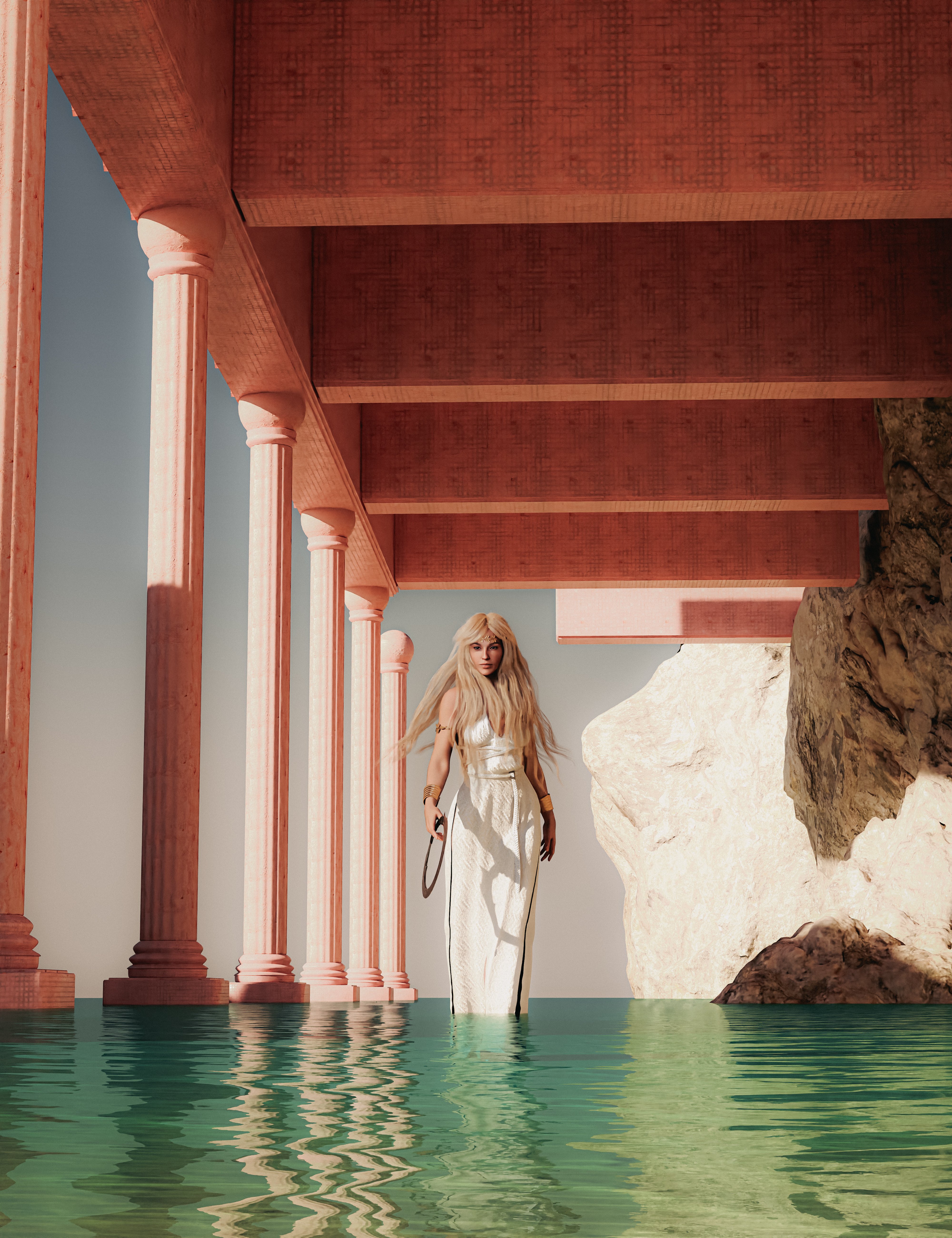 HT Greek Pink Columns Dream by: Hate94Neu, 3D Models by Daz 3D