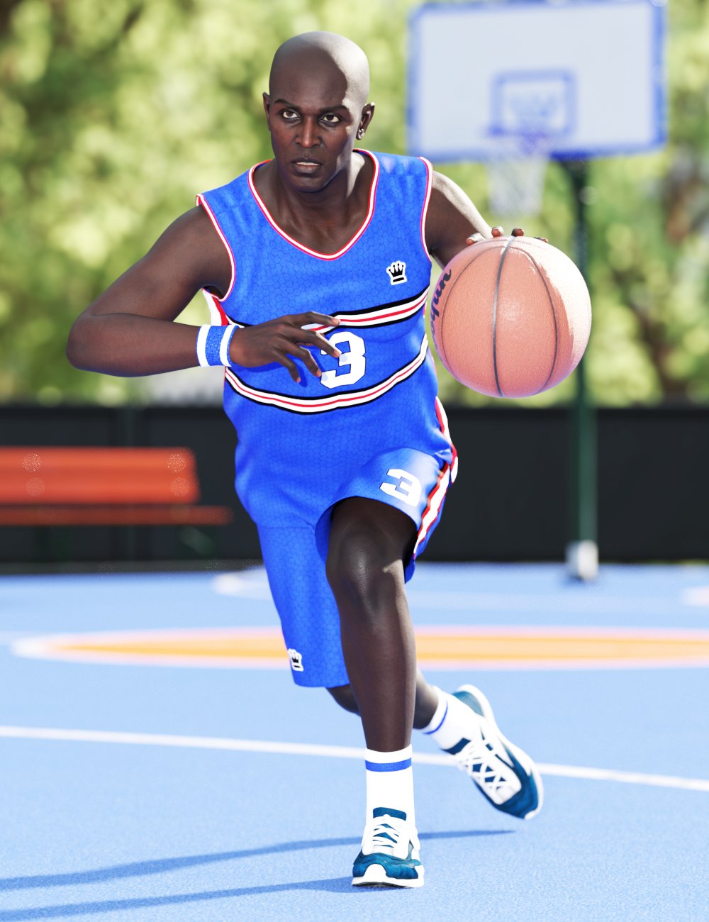 Basketball Hierarchical Poses for Genesis 9 And XI Sports Ball Set