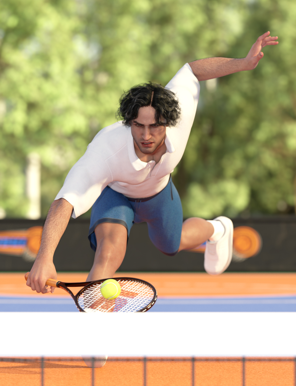 Tennis Hierarchical Poses for Genesis 9 and XI Tennis Set