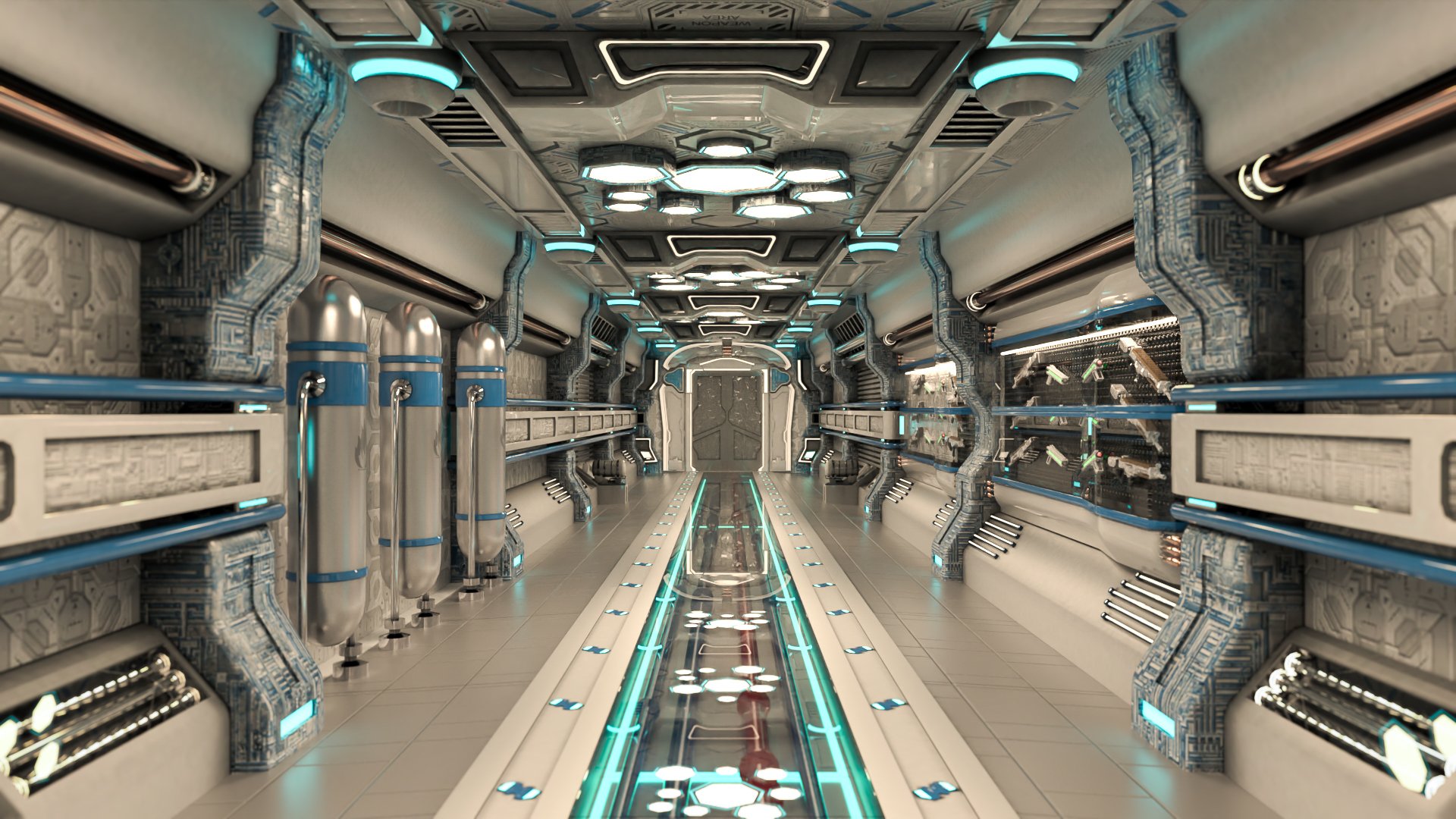 Sci-Fi Firearm Hallway