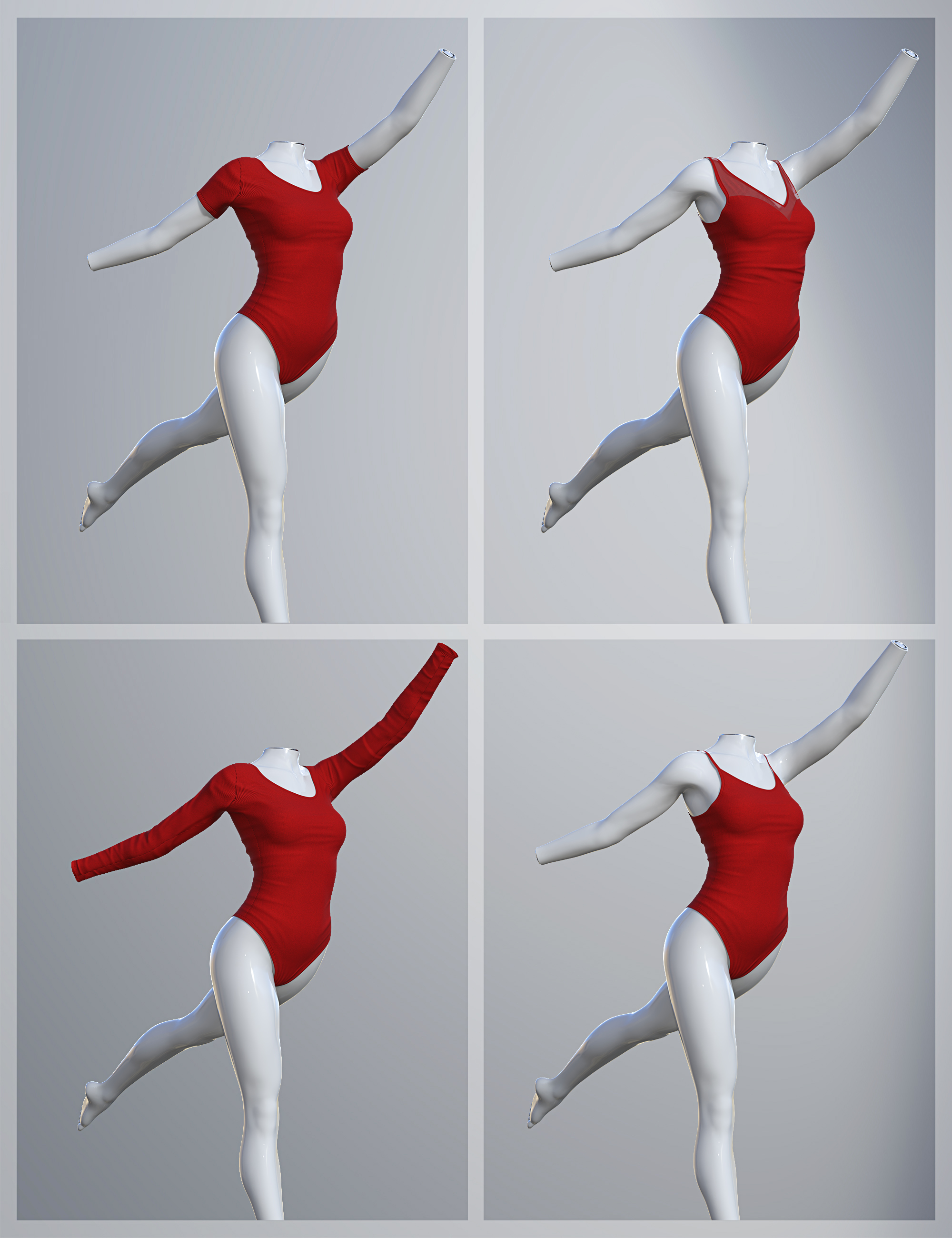 dForce SU Bodysuit Collection for Genesis 9, 8.1, and 8 Female by: Sue Yee, 3D Models by Daz 3D