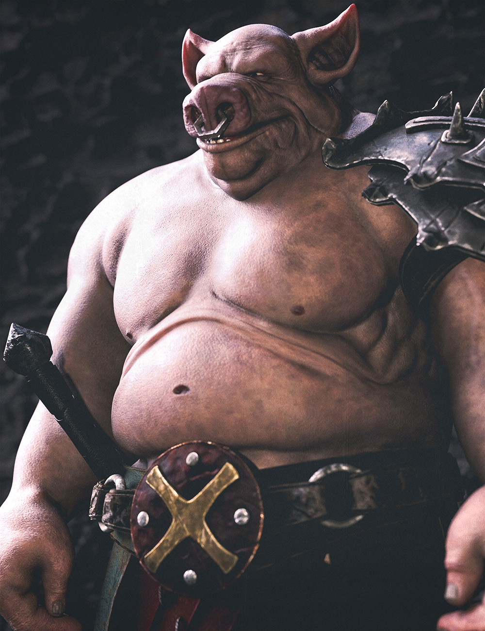 FN Boarkrieg HD for Genesis 9 by: Feng, 3D Models by Daz 3D