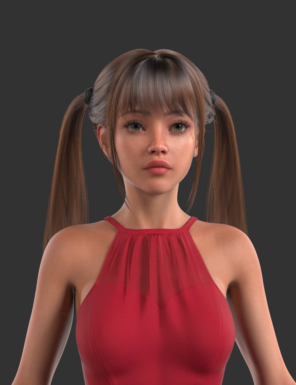 XYZ Classic Twin Tails Hair for Genesis 9